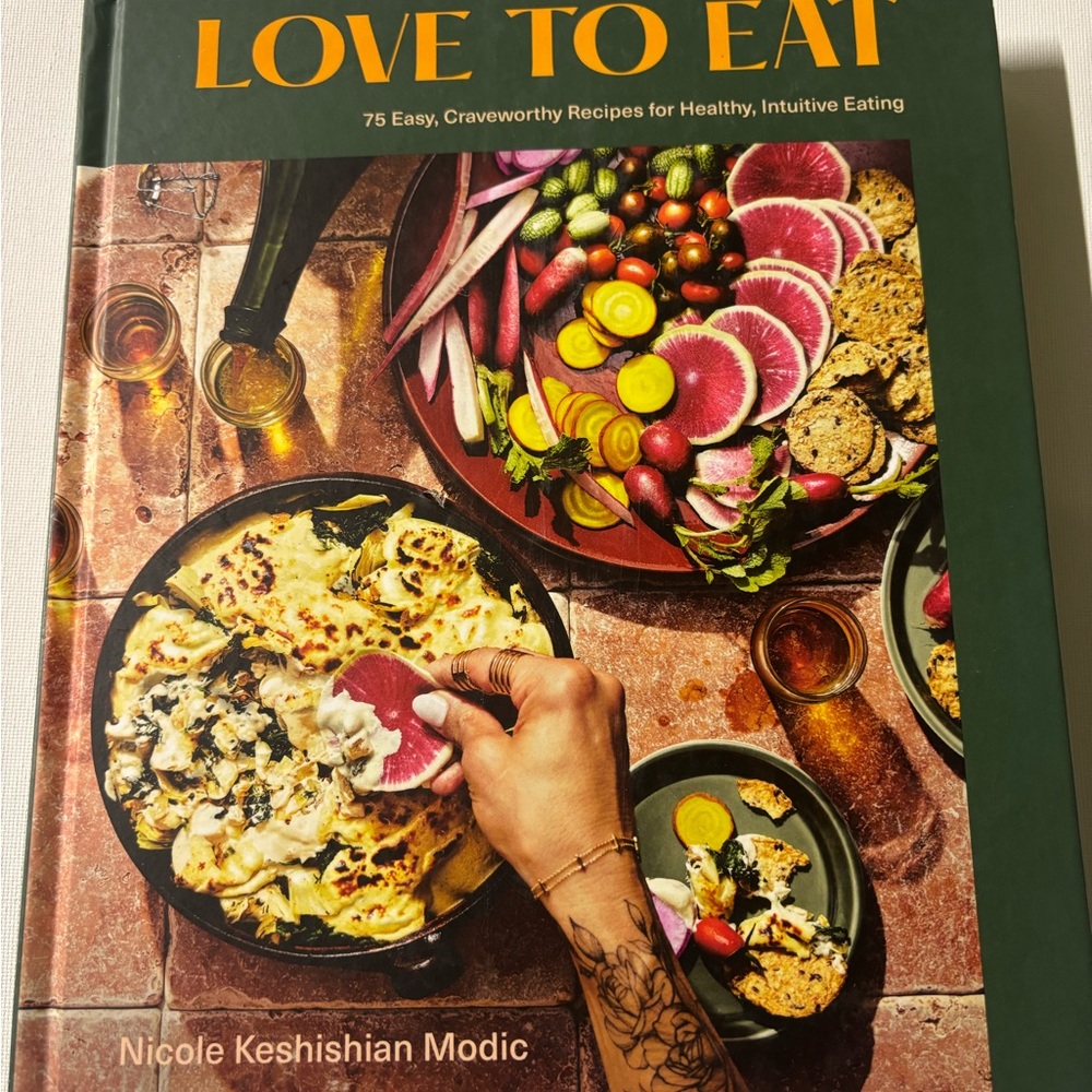Love to Eat Cookbook by Nicole Keshishian Modic - Green Cover